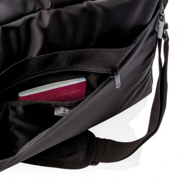 Logotrade promotional merchandise image of: Swiss Peak RFID duffle with suitcase opening