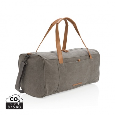 Logo trade promotional merchandise photo of: Canvas travel/weekend bag PVC free
