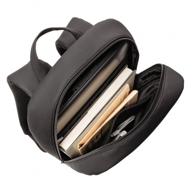 Logo trade promotional merchandise photo of: Swiss Peak deluxe PU laptop backpack PVC free