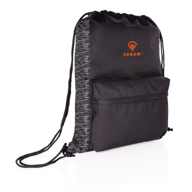Logotrade business gift image of: AWARE™ RPET Reflective drawstring backpack