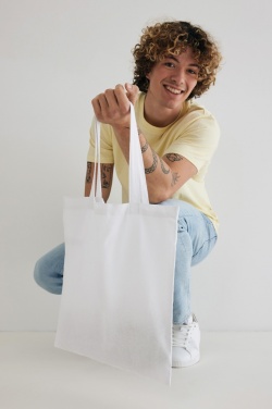 Logo trade business gifts image of: Impact AWARE™ Recycled cotton tote 145g