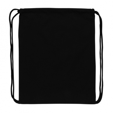 Logo trade business gifts image of: Impact AWARE™ recycled cotton drawstring backpack 145g