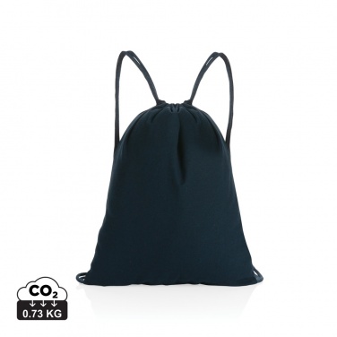 Logotrade business gift image of: Impact AWARE™ recycled cotton drawstring backpack 145g