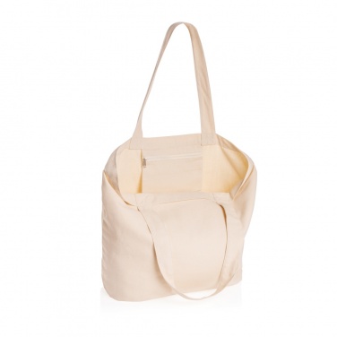 Logo trade promotional products image of: Impact Aware™ 240 gsm rcanvas shopper w/pocket undyed
