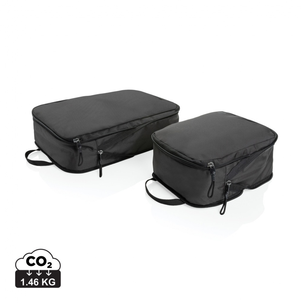 Logo trade promotional gifts image of: Swiss Peak Ridge AWARE™ RPET compression travel cubes 2pc