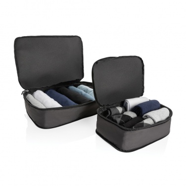 Logo trade promotional merchandise image of: Swiss Peak Ridge AWARE™ RPET compression travel cubes 2pc