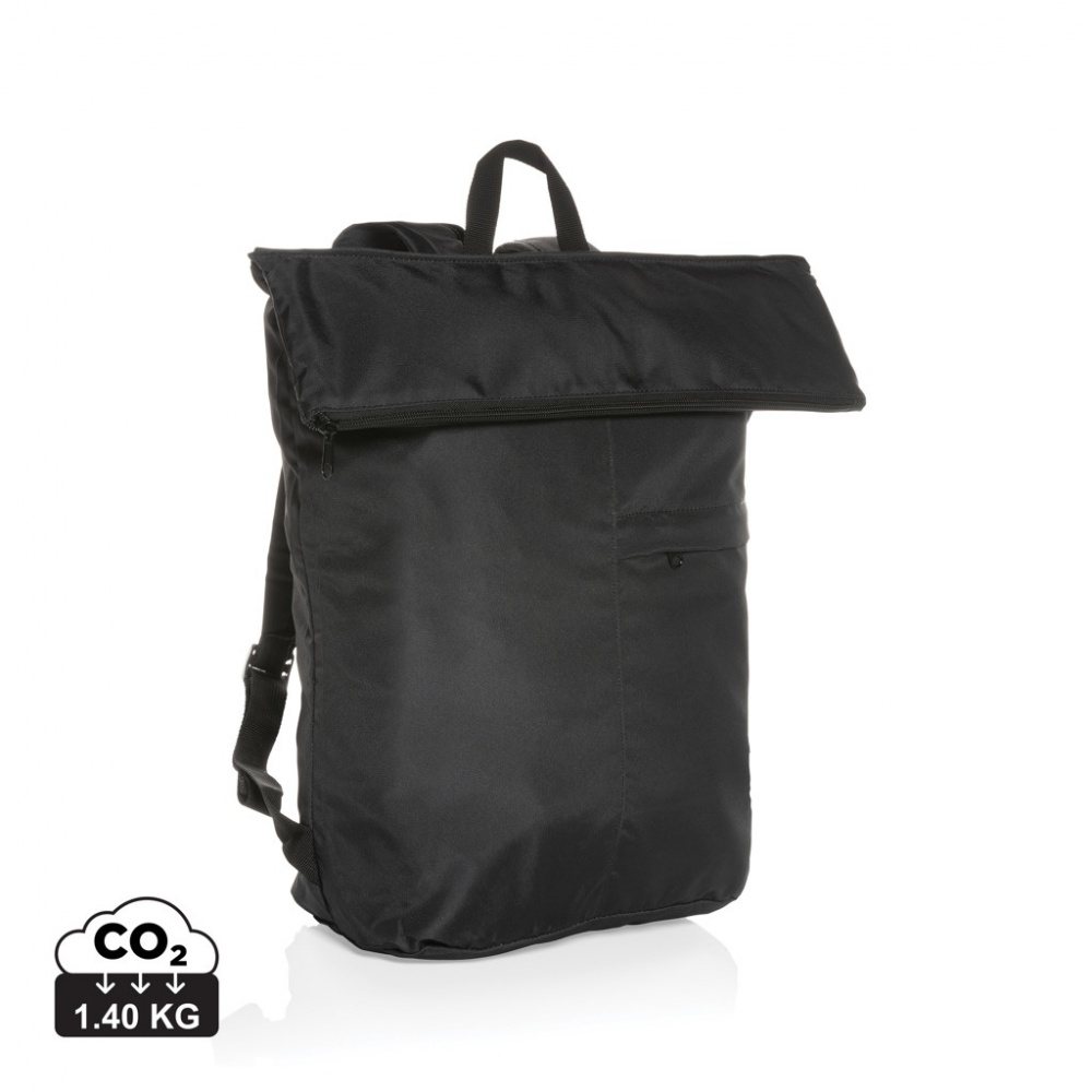 Logotrade promotional item image of: Dillon AWARE™ RPET lightweight foldable backpack