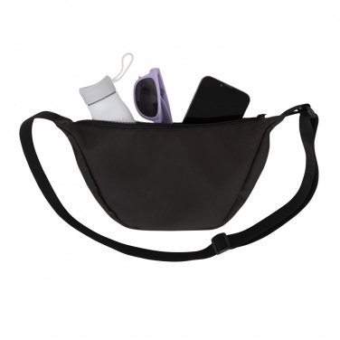 Logo trade corporate gift photo of: Crescent AWARE™ RPET half moon sling bag