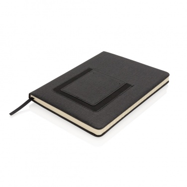 Logo trade business gift photo of: Deluxe A5 Notebook with phone pocket