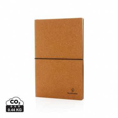Logo trade advertising products image of: A5 recycled leather notebook