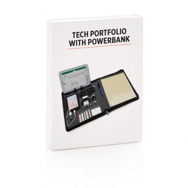 Logo trade promotional gift photo of: Tech portfolio with powerbank