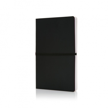 Logo trade promotional products image of: Deluxe softcover A5 notebook