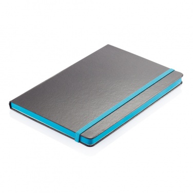 Logotrade promotional merchandise picture of: Deluxe hardcover A5 notebook with coloured side