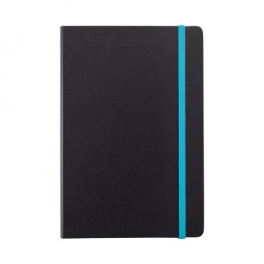 Logo trade advertising products image of: Deluxe hardcover A5 notebook with coloured side