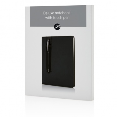 Logotrade corporate gift image of: Standard hardcover PU A5 notebook with stylus pen