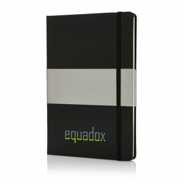 Logo trade promotional giveaways picture of: Deluxe hardcover A5 notebook