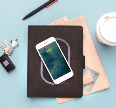 Logo trade advertising products image of: Air 5W wireless charging notebook cover A5