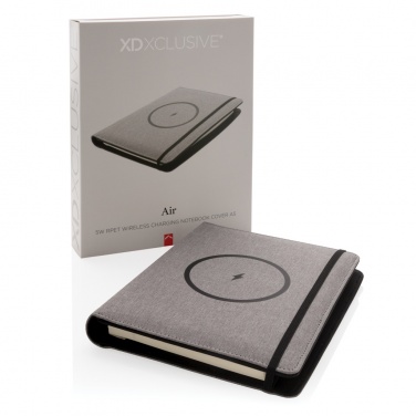 Logotrade promotional items photo of: Air 5W wireless charging notebook with 5000mAh powerbank