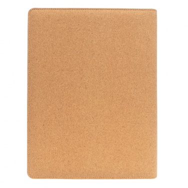 Logo trade business gift photo of: Deluxe cork portfolio A4 with pen