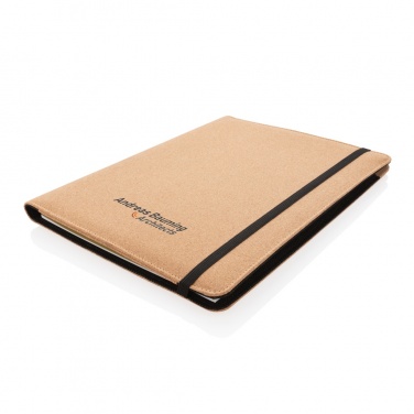 Logo trade business gifts image of: Deluxe cork portfolio A4 with pen
