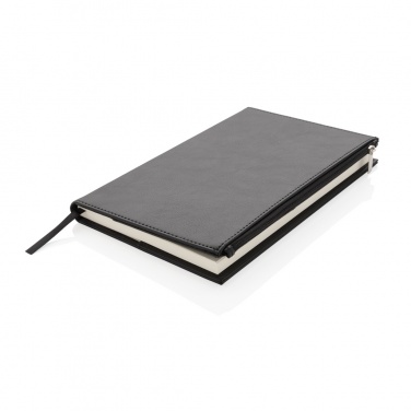 Logotrade promotional products photo of: Swiss Peak A5 PU notebook with zipper pocket