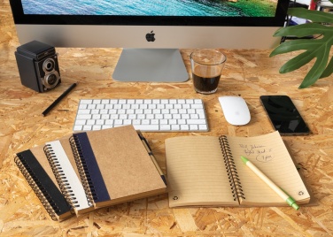 Logotrade business gift image of: Kraft spiral notebook with pen