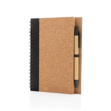 Logotrade promotional item image of: Cork spiral notebook with pen