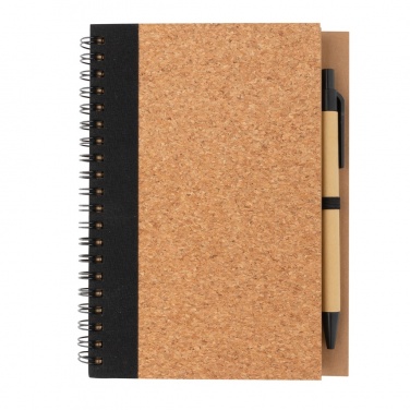 Logotrade corporate gift picture of: Cork spiral notebook with pen