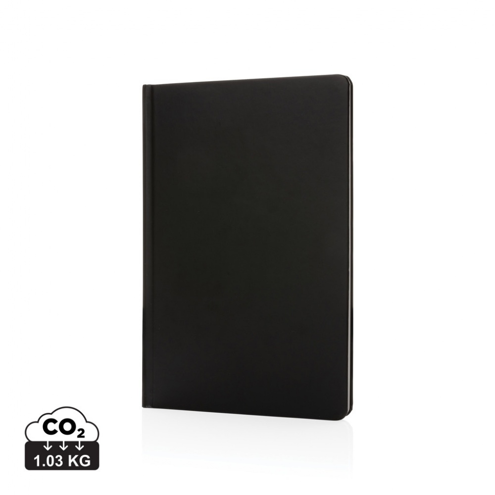 Logo trade promotional giveaways image of: A5 Impact stone paper hardcover notebook