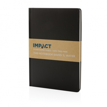 Logo trade promotional items picture of: A5 Impact stone paper hardcover notebook