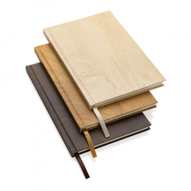 Logo trade promotional items image of: Kavana wood print A5 notebook