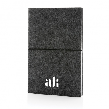 Logotrade corporate gifts photo of: GRS certified recycled felt A5 softcover notebook