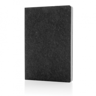 Logotrade corporate gift picture of: Phrase GRS certified recycled felt A5 notebook