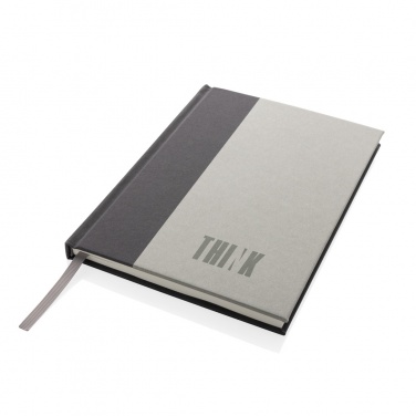 Logo trade business gift photo of: Words GRS certified RPET & Kraft A5 notebook