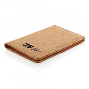 Logo trade promotional products image of: Cork secure RFID passport cover