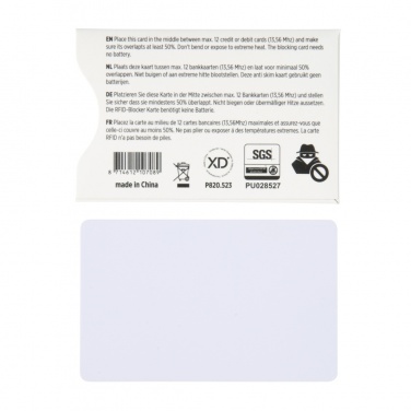 Logotrade promotional product picture of: Anti-skimming RFID shield card with active jamming chip