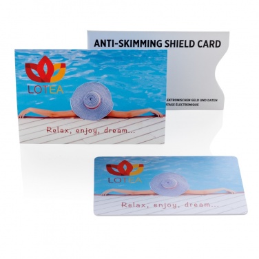 Logotrade promotional merchandise image of: Anti-skimming RFID shield card with active jamming chip