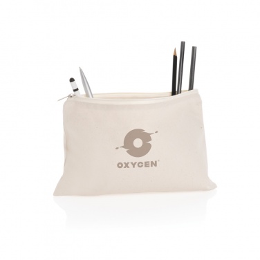 Logo trade corporate gift photo of: Impact Aware™ 285 gsm rcanvas pencil case undyed