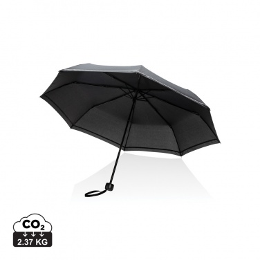 Logo trade promotional merchandise image of: 20.5"Impact AWARE™ RPET 190T pongee mini reflective umbrella