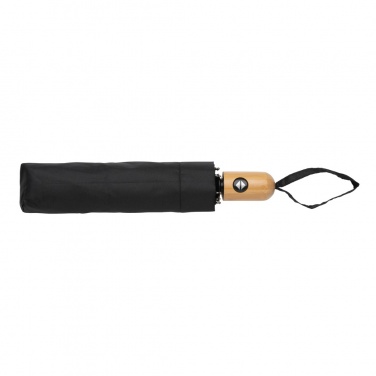 Logotrade promotional gift picture of: 21" Impact AWARE™ RPET 190T bamboo auto open/close umbrella