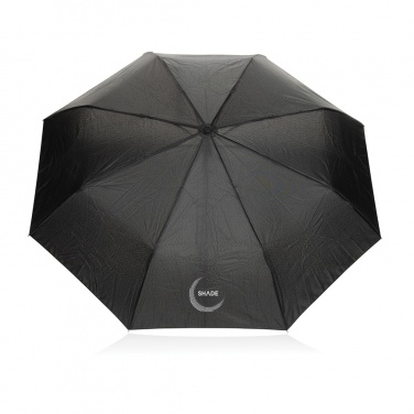 Logo trade business gift photo of: Yara 21" AWARE™ RPET solid colour umbrella with carabiner