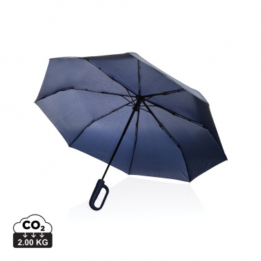 Logotrade promotional giveaways photo of: Yara 21" AWARE™ RPET solid colour umbrella with carabiner