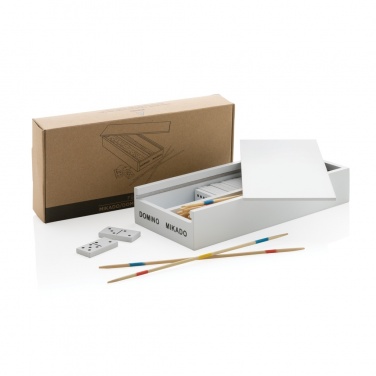Logo trade corporate gifts picture of: Deluxe mikado/domino in wooden box