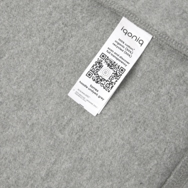 Logo trade promotional giveaways image of: Iqoniq Torres recycled cotton hoodie undyed