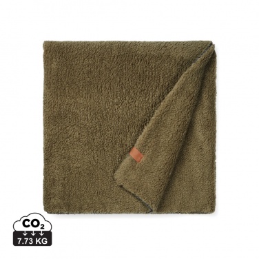 Logo trade promotional giveaway photo of: VINGA Maine GRS recycled double pile blanket