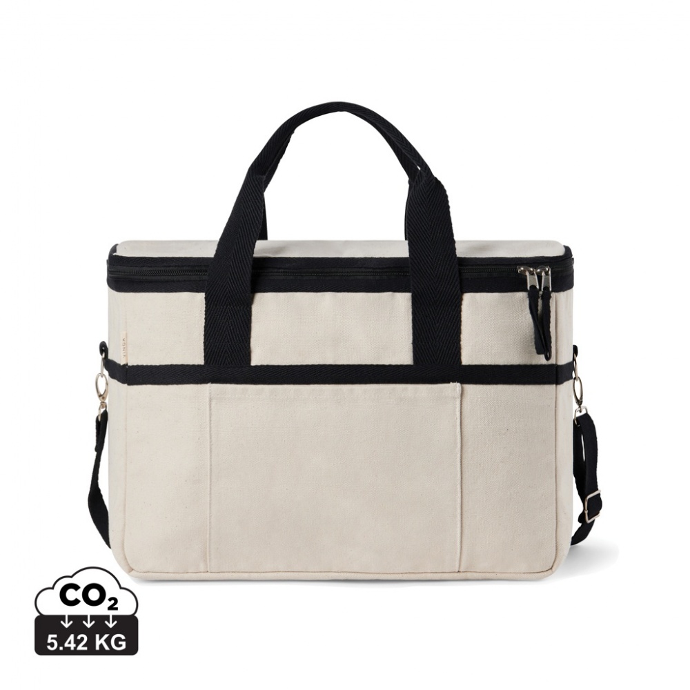 Logotrade promotional gift image of: VINGA Volonne AWARE™ recycled canvas cooler basket
