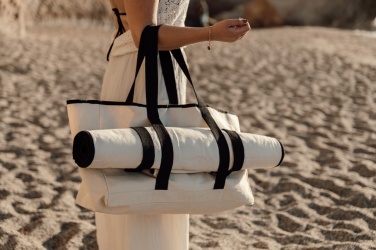 Logotrade promotional giveaway image of: VINGA Volonne AWARE™ recycled canvas beach bag