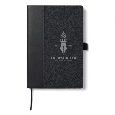 Logotrade promotional gift image of: VINGA Albon GRS recycled felt notebook