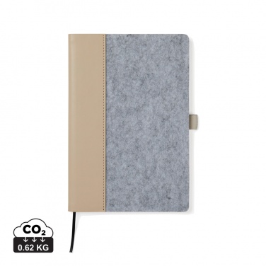 Logo trade promotional giveaways image of: VINGA Albon GRS recycled felt notebook