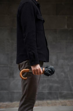 Logo trade promotional gifts image of: VINGA Bosler AWARE™ recycled pet 21" foldable umbrella